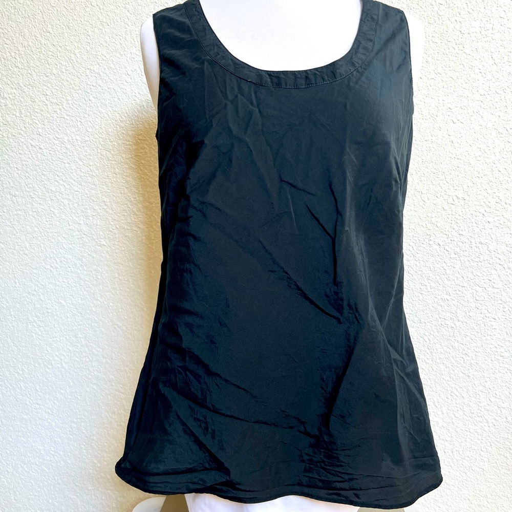 Black silk top
